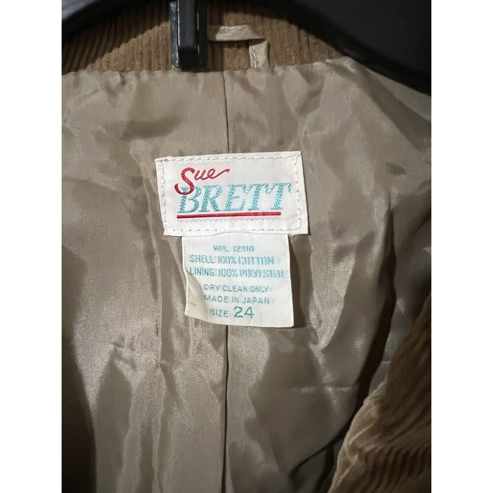 Sue Brett Womans Jacket 24 Brown Made In Japan Po… - image 6
